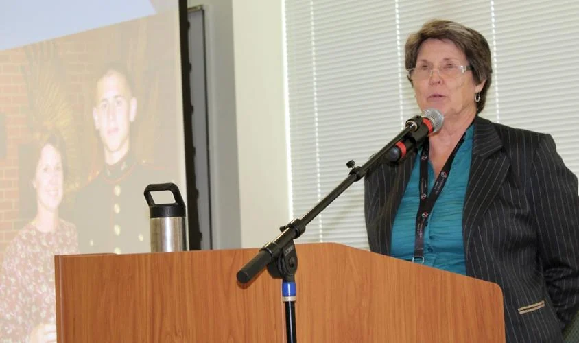 Kim Klump tells the story of how her life changed after her soon, Jesse, took his own life in 2009. Klump spoke at the Southern Maryland Suicide Prevention Summit.