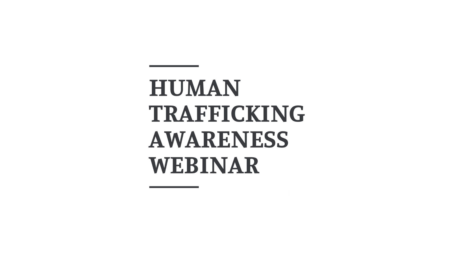 Human Trafficking Prevention Webinar 2026